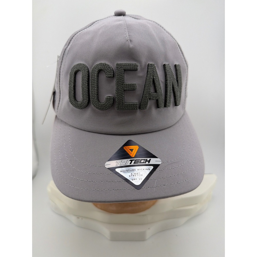 TriTech Ocean Gray 4-Way Stretch UPF 30 Performance Baseball Cap